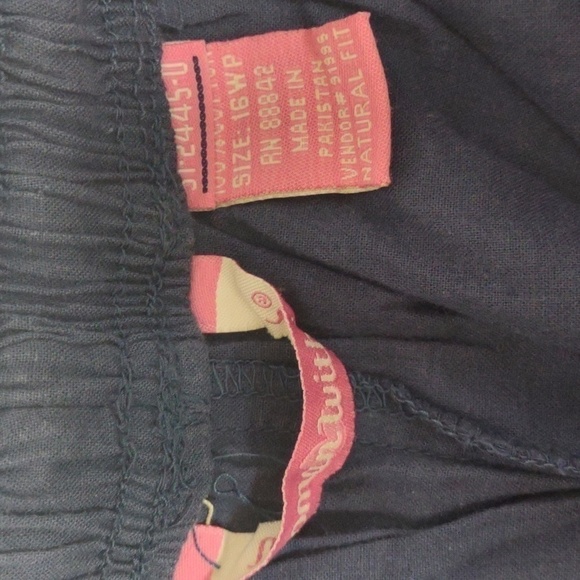 WOMAN Within blue Cotton drawstring 2-pocket pants, size 16WP,  NWOT - Picture 5 of 8